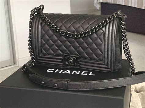 chanel medium so black boy|chanel boy medium price.